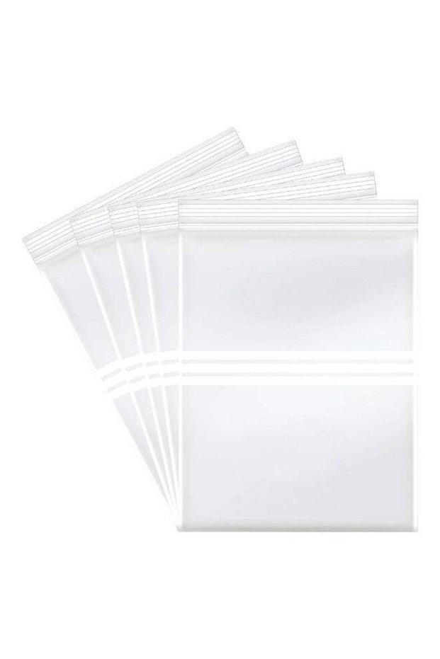 Pack Of 12 Clear Reclosable Zip Plastic Poly Bags 30x40 cm with Heavy Duty Plastic Resealable Lock Seal Zipper Bags for Photo Jewelry Bakery Treats Party Favors Snacks & Vegetables