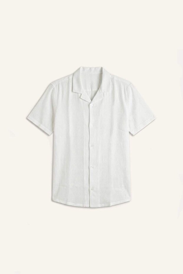 Modern Fit Resort Collar Cotton Short Sleeve Shirt I1855Ax26Hs