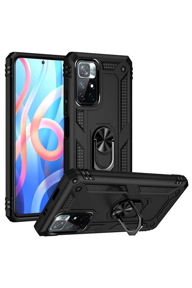 Xiaomi Redmi Note 11t 5g Case Camera Protector Magnetic Stand Tank Protection Gzst