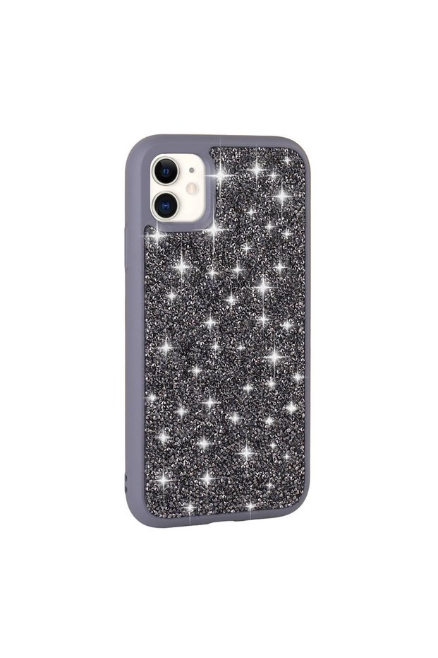 iPhone 11 Case with Glitter Diamonds and Raised Camera Silicone Senk