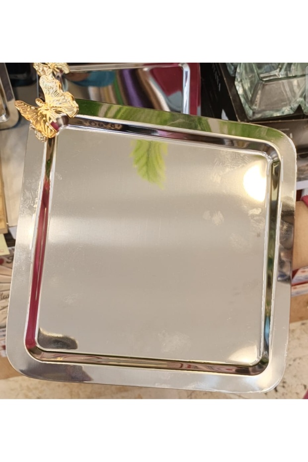 Turkan Decorative Luxury Organizer with Butterfly Design, Plain.