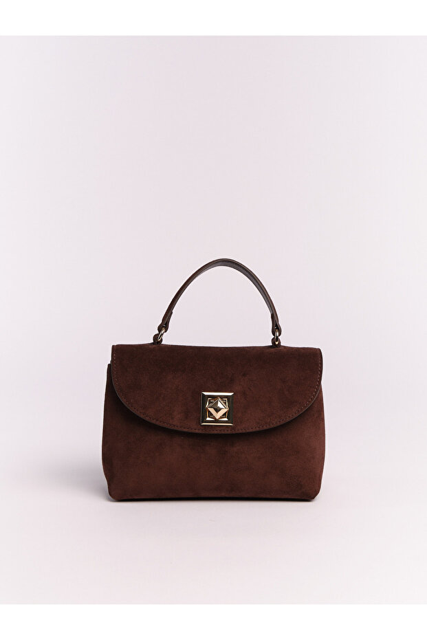 Small Leather Bag with Cover