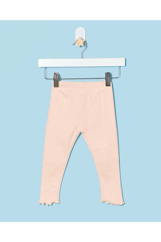 Infant Girls Peach Rib Leggings