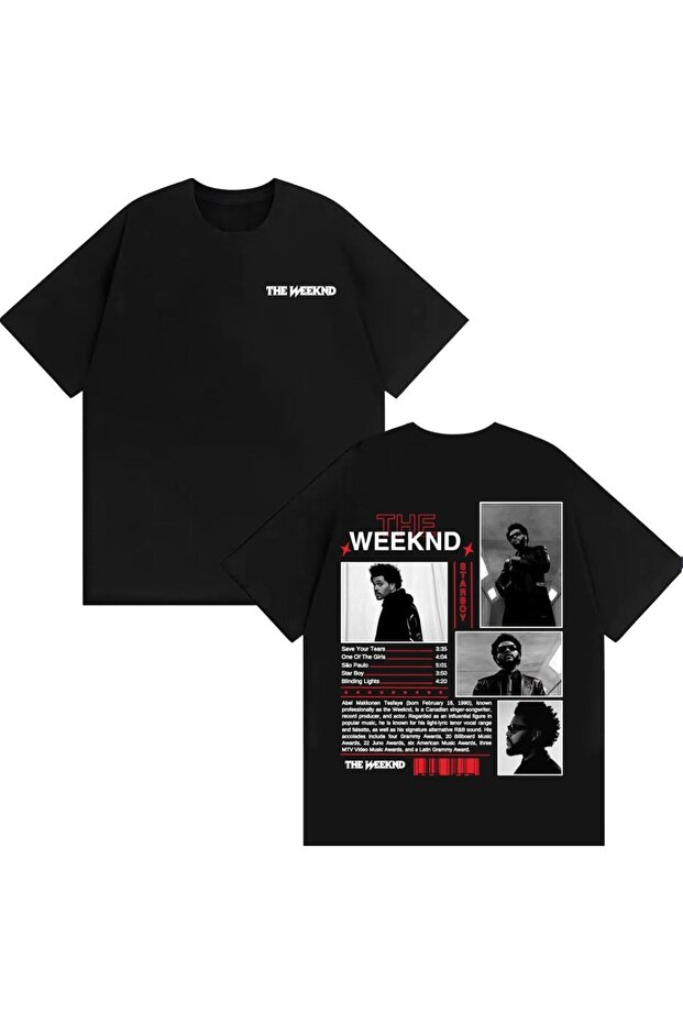 The Weeknd Printed Oversize Crew Neck Summer T-Shirt