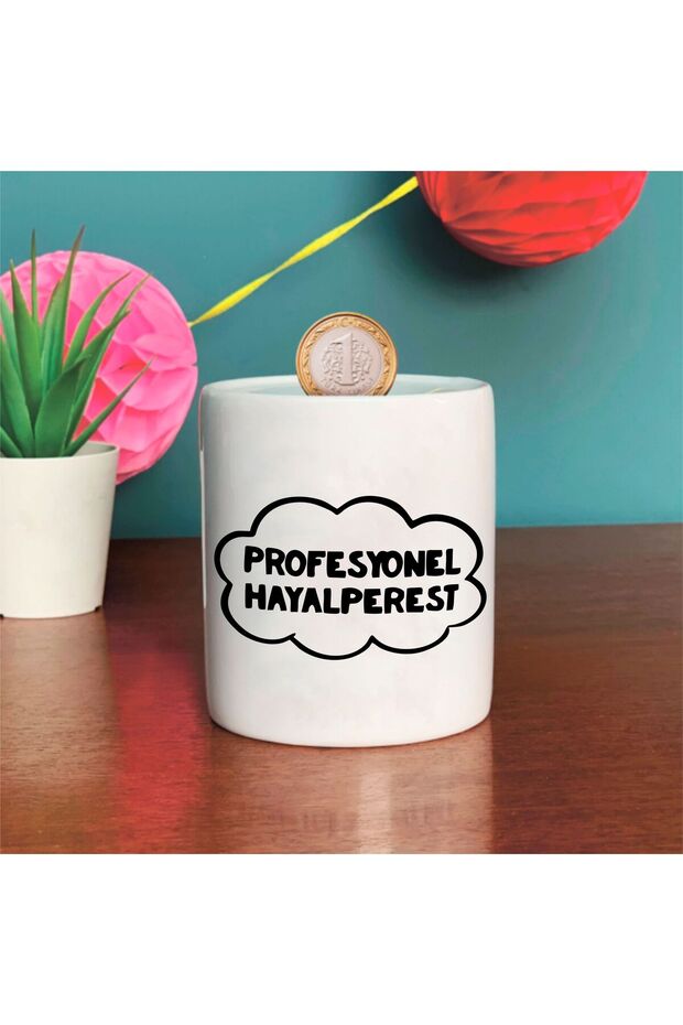 Professional Dreamer Printed Piggy Bank - Ceramic Money Saving Box