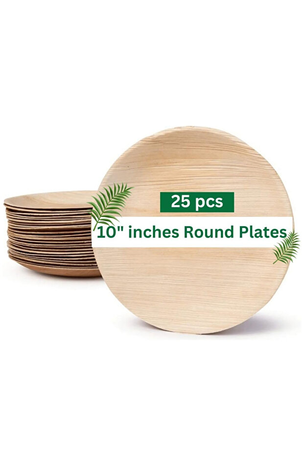 Leaf 10 inch Round Shallow Plate (Pack of 25)