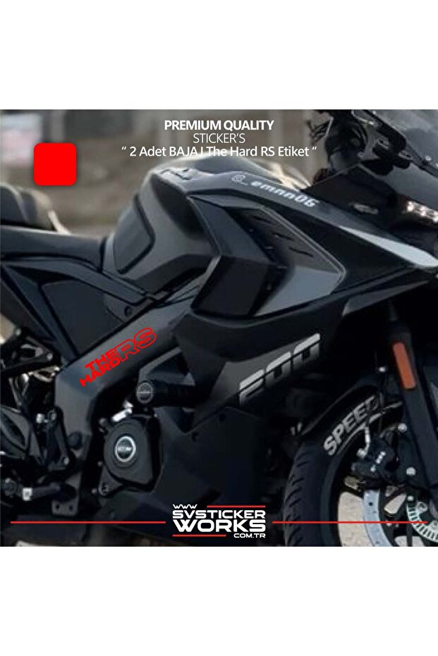 ملصق BAJAJ The Hard RS عالي الجودة من الفويل، قطعتان من الملصقات