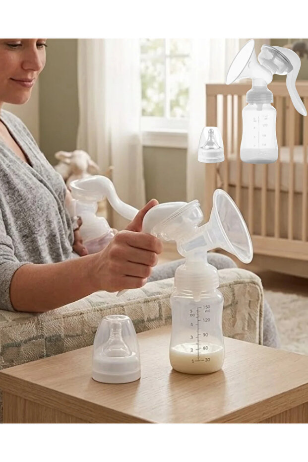 Ilkestor Manual Breast Pump with Massage Feature, Bpa-Free, Portable (33702) 180 ml