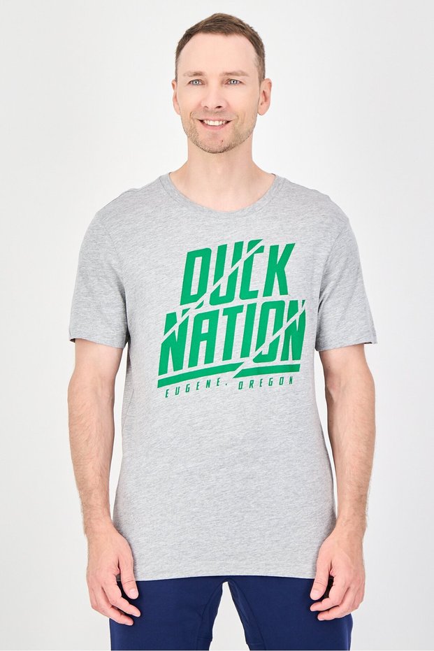 Men Sportswear Fit Short Sleeve Eugene Oregon Basketball T-Shirt, Grey