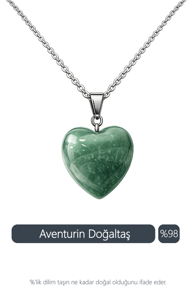 Original & Certified Aventurine Natural Stone Necklace with Chain