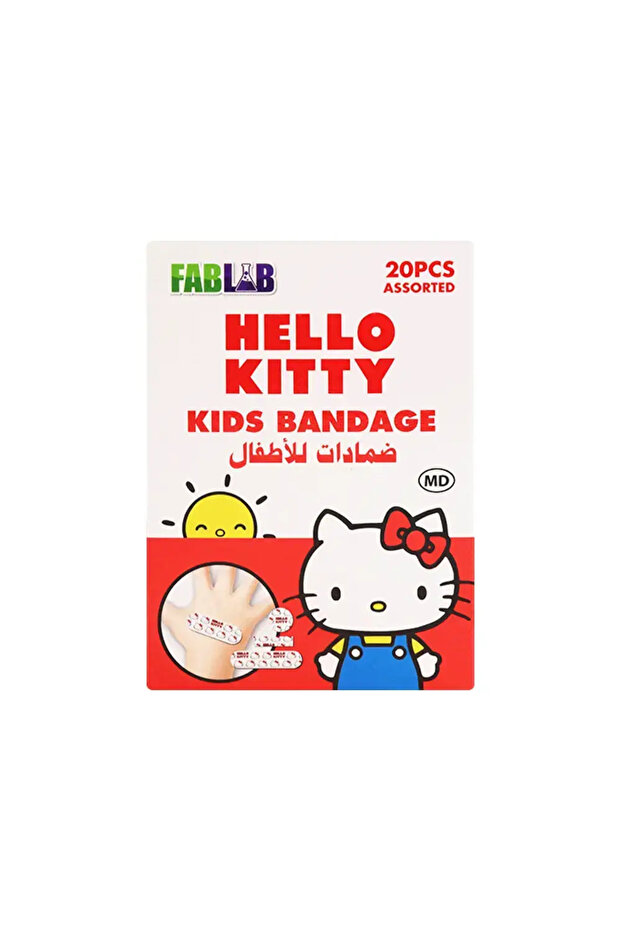 فاب لاب ضمادات جروح للأطفال هلو كيتي (أحجام مختلفة) – 20 حبة