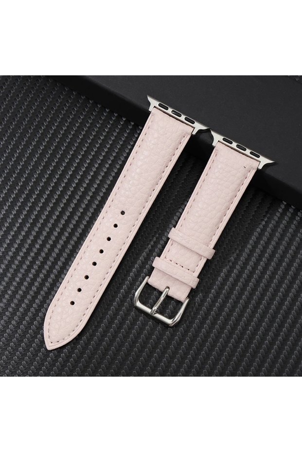 38mm 40mm 41mm pink Genuine Leather Watchband for Apple Watch 38/40/41mm Grainy Design Strap for IWa