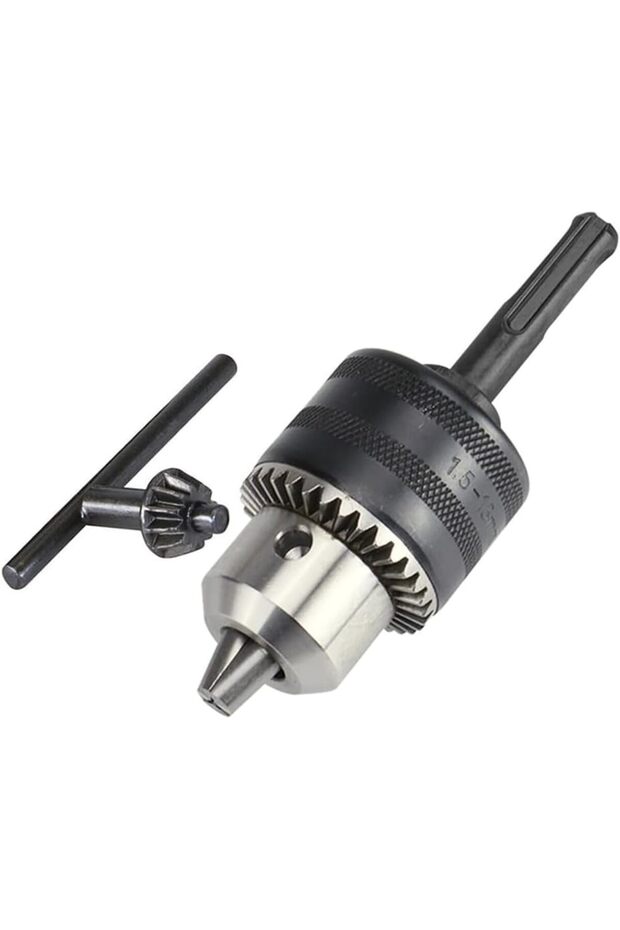 13mm Keyed Drill Chuck with SDS Plus Shank, Heavy Duty Construction, Includes Chuck Key