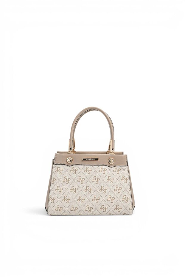 Beige - Sand Monogram Women's Handbag Sp1293