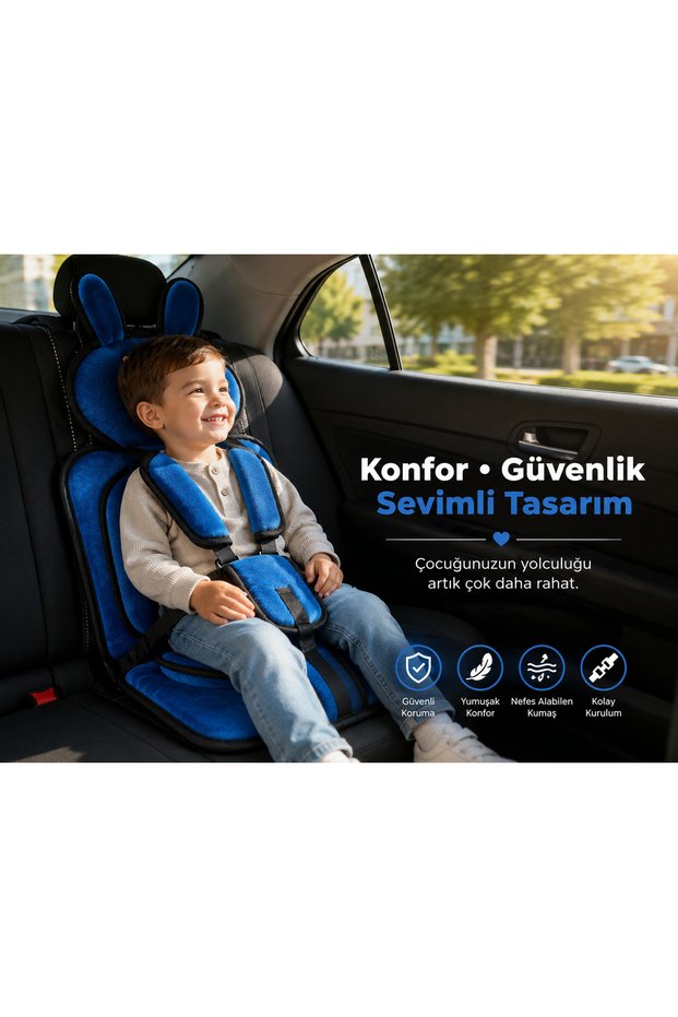 Baby Child Car Seat Support Cushion with Safety Belt
