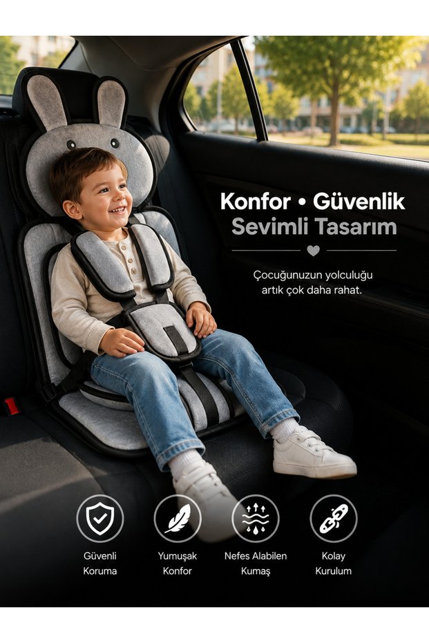 Baby Child Car Seat Support Cushion with Safety Belt