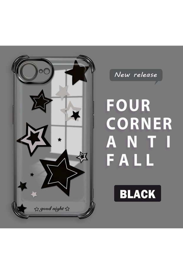 iPhone 16E/17E Compatible Transparent Back Four-Corner Reinforced Impact Protection Silicone Case
