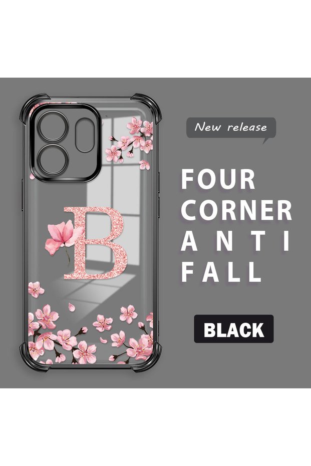Infinix Smart 9 Compatible Transparent Back Four Corners Reinforced Impact Protection Silicone Case