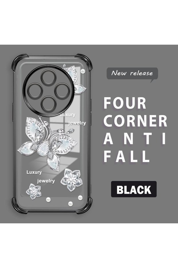 Xiaomi Redmi 14C Compatible Transparent Back Four-Corner Reinforced Impact Protection Silicone Case