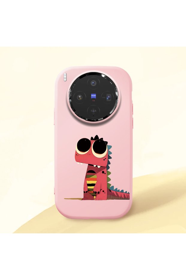 Vivo X300 Compatible Shock-Absorbing Camera Protected Pink Silicone Case