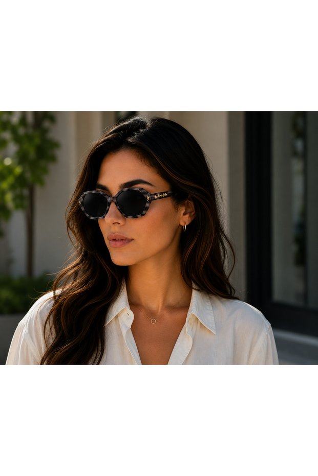 Women's Vintage Gradient Glass Sunglasses Uv400 Protection