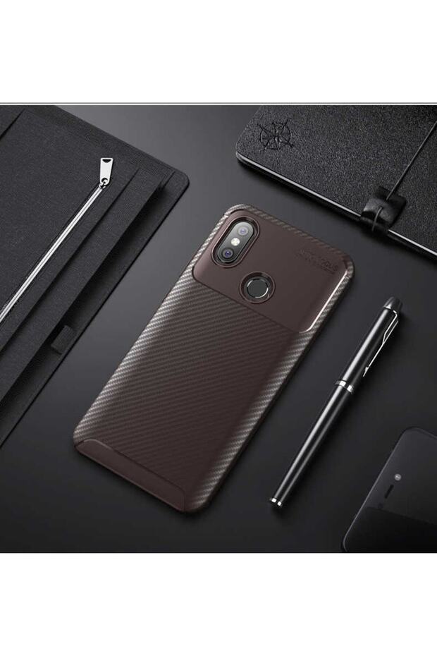 Case Carbon Design Cover for Xiaomi Redmi Note 6 Pro Mobile Phone
