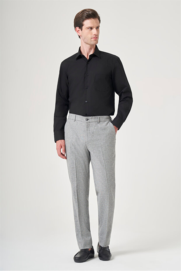 Black Side Pocket Comfort Fit Cotton Chino Trousers 1003260167