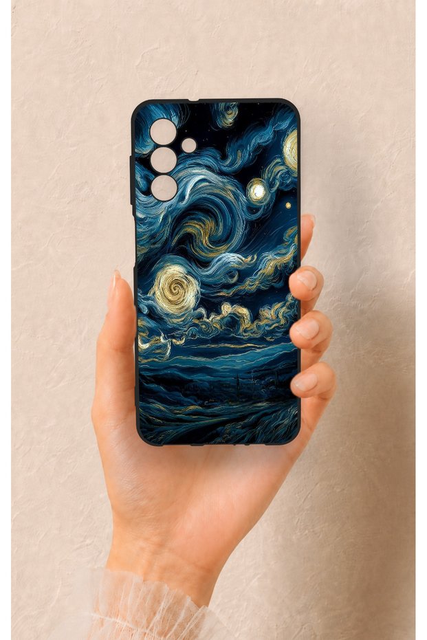 Samsung A04S Compatible Starry Night Patterned Silicone Case