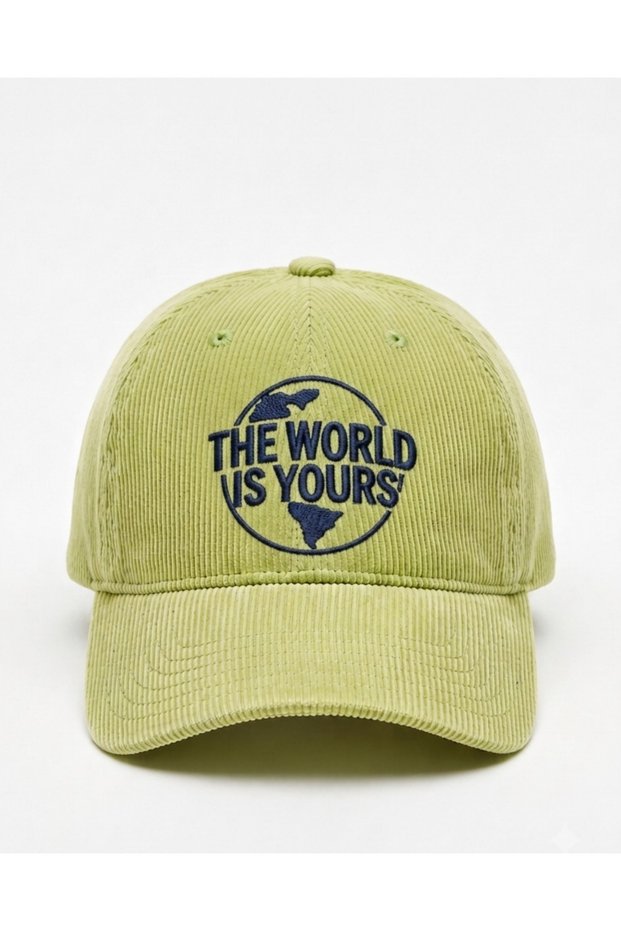 ''The World Is Yours'' Embroidered Velvet Hat /''The World Is Yours'' Embroidered Scarface Replica Velvet Hat