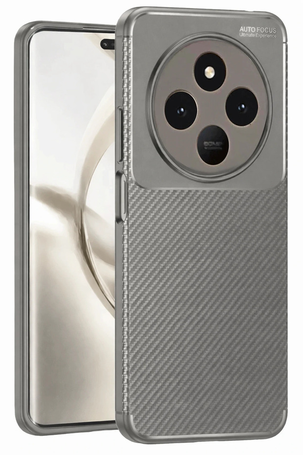 Aconcept Tecno Spark 30 Case Auto Focus Carbon Cover (63208) - Gray