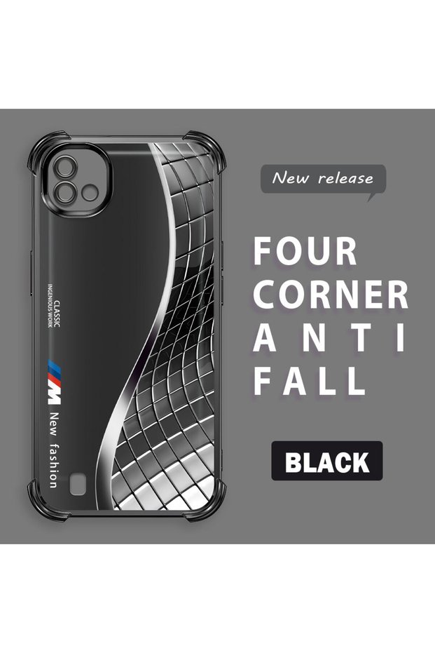 Realme C20/C20A Compatible Transparent Back Four Corners Reinforced Impact Protection Silicone Case