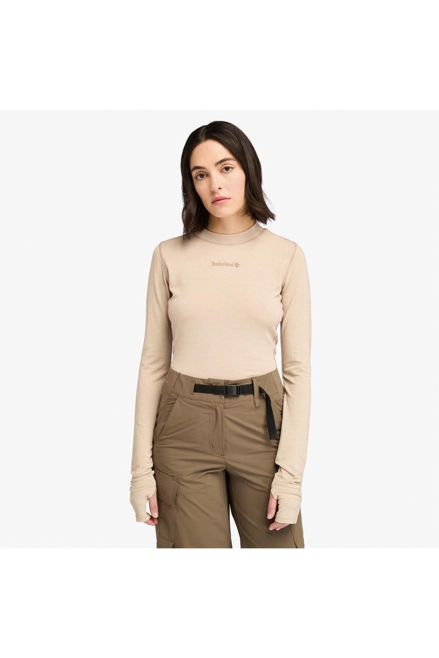 Polartec Wicking Long-Sleeve Women's Cream T-Shirt