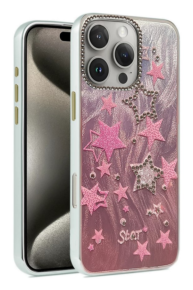 Aconcept iPhone 16 Pro Case Blade Mirror Pattern Cover - (94805) Pattern 7