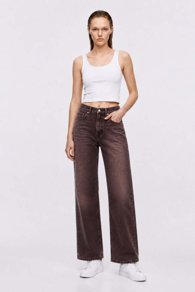 High Waist Wide Leg Jean Pants