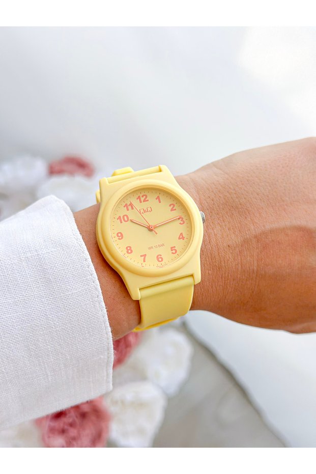Colorful 10 Atm Waterproof Unisex Wristwatch Yellow