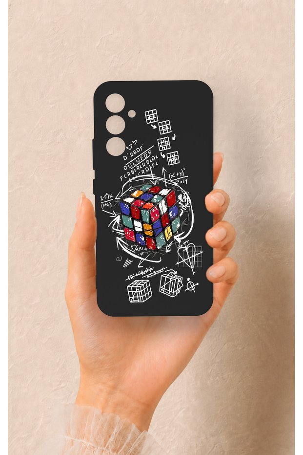 Samsung A34 Compatible Rubik's Cube Patterned Silicone Case