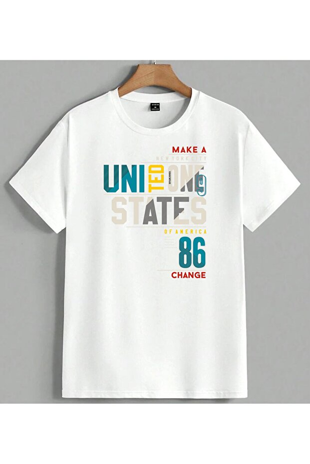United States New York City Printed Unisex Oversize T-Shirt White