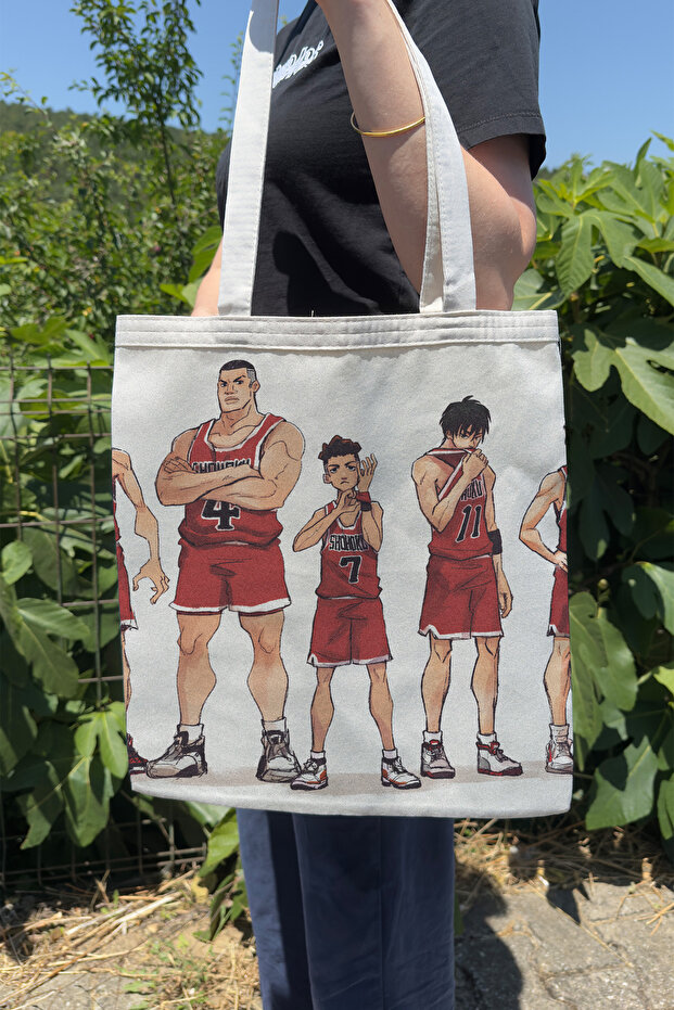 Slam Dunk V4 Summer Winter Double-Sided Canvas Print Tote Bag Anime Bag