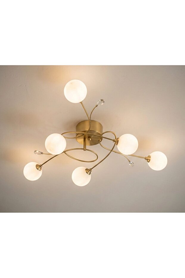 Gold 6 Lı Avize BLZ002