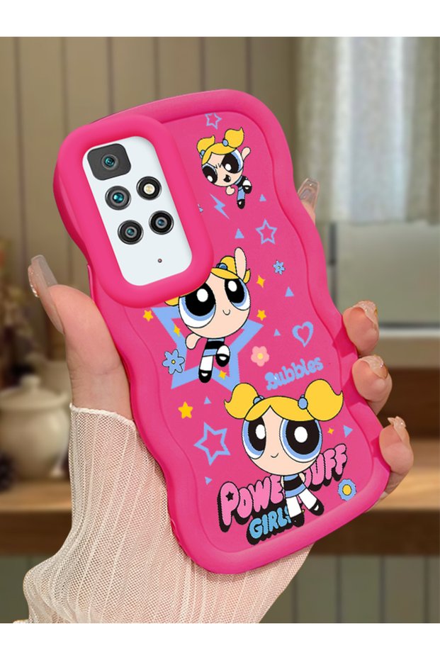 Redmi 10 2022 Compatible Case Camera Protector Red Silicone Couple Phone Case Cartoon Pattern