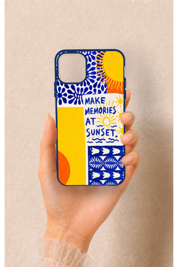 iPhone 11 Pro Max Compatible Sunset Pattern Silicone Case