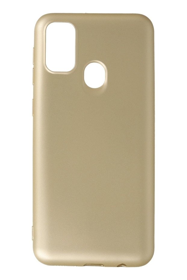 Compatible Case for Samsung Galaxy M21 Yumauaşk Colorful Flexible Premium Rubber Silicone - Gold