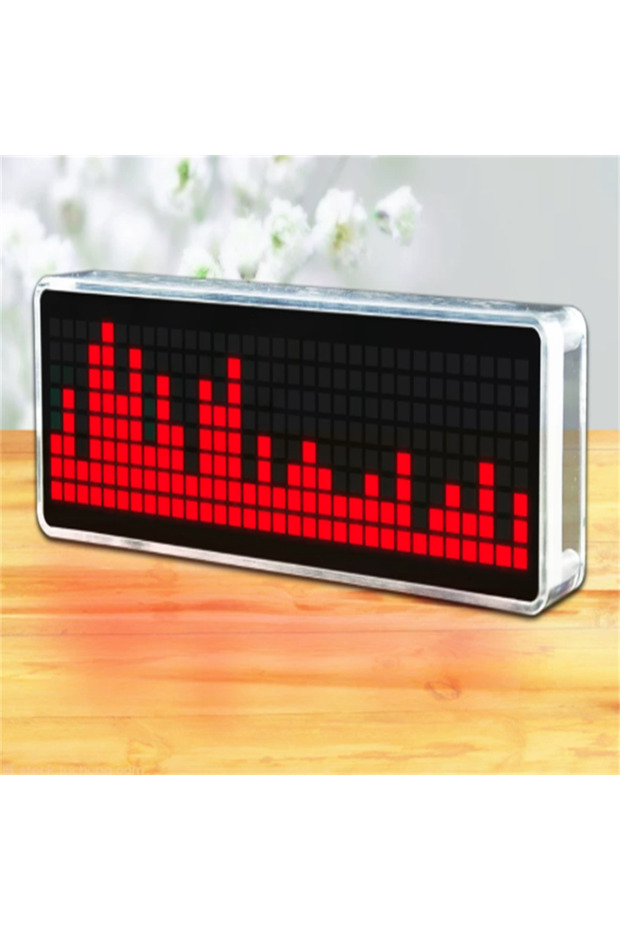 DIY Red Parts C11 Music Spectrum Clock Kit, Voice Controlled LED Display, DIY Electronic Soldering,