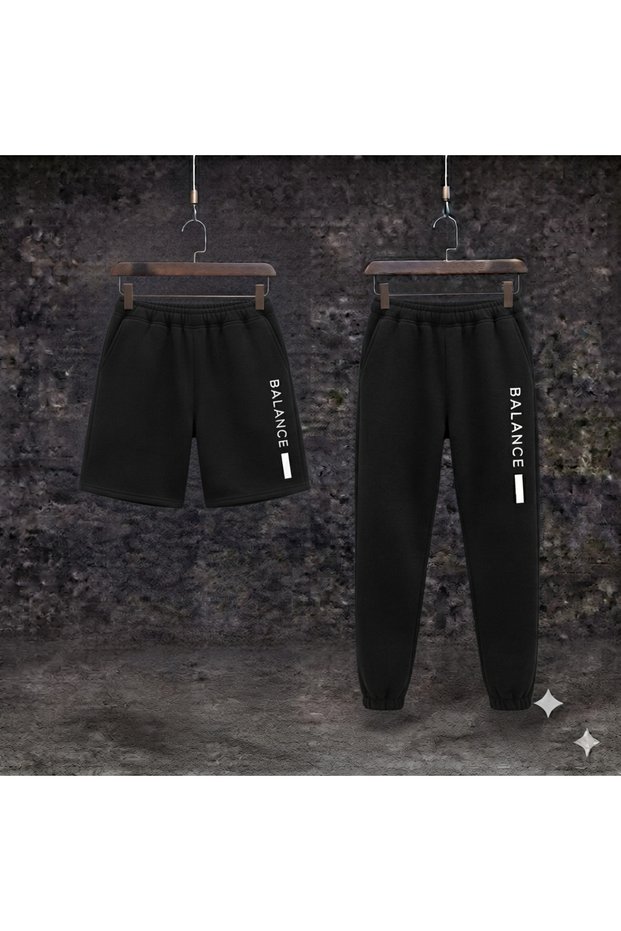 Sports Tracksuit Shorts 2-Piece Combination Thin Summer Sweat-Absorbing Thin Balance Printed Women's / Men's Unisex Model