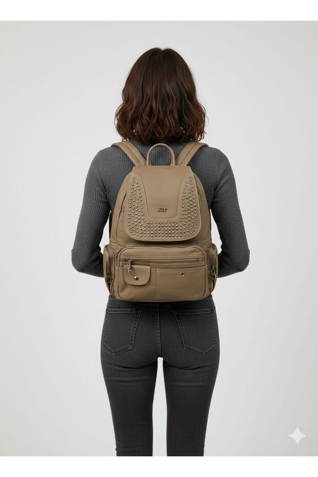 571 Washed Leather Backpack & Shoulder Bag