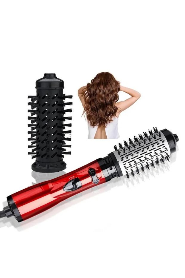 3-in-1 curling iron and hot air styler, hairdryer with 360° rotating comb, multi-functional styler for straight, voluminous, curly hairstyles.