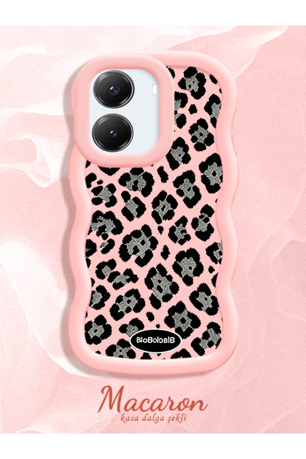 Poco X7 Pro Compatible Wavy Frame Leopard Print High Quality Silicone Phone Case