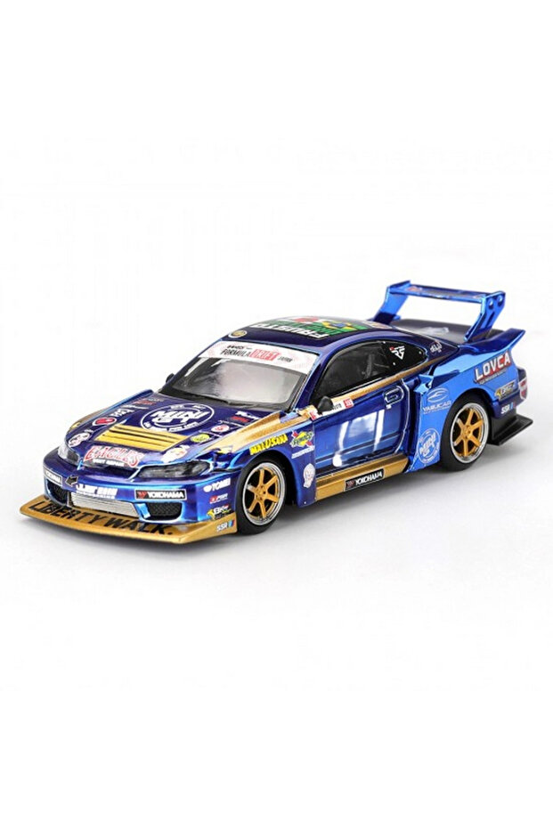 نموذج سيارة بمقياس 1/64 S15 SILVIA Team Liberty Walk 2025 فورمولا دريفت