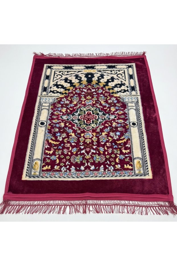 Plush Prayer Rug 80X120 cm – Patterned Luxury Prayer Mat