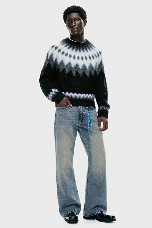 Loose Fit Jacquard-knit jumper